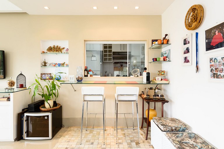 Balcony with an incredible view of the lagoon