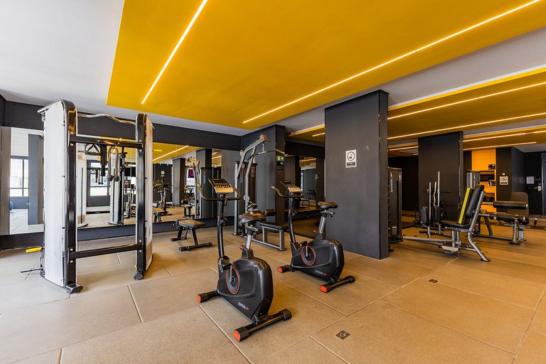 Estudio con coworking, piscina y vista a la ciudad