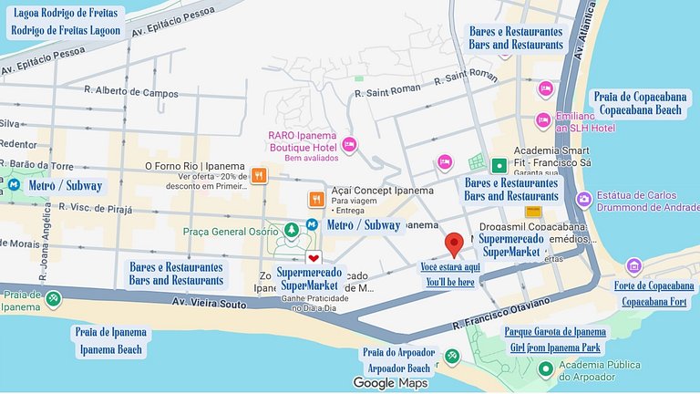 3 dormitorios 2 baños entre Copa, Ipanema Arpoador