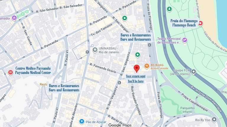 Apartment 500m from Flamengo Beach