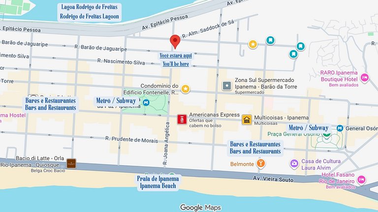 Balcony 500 meters from Ipanema beach