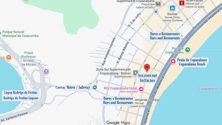 Studio Elegante a 1 Min da Praia de Copacabana