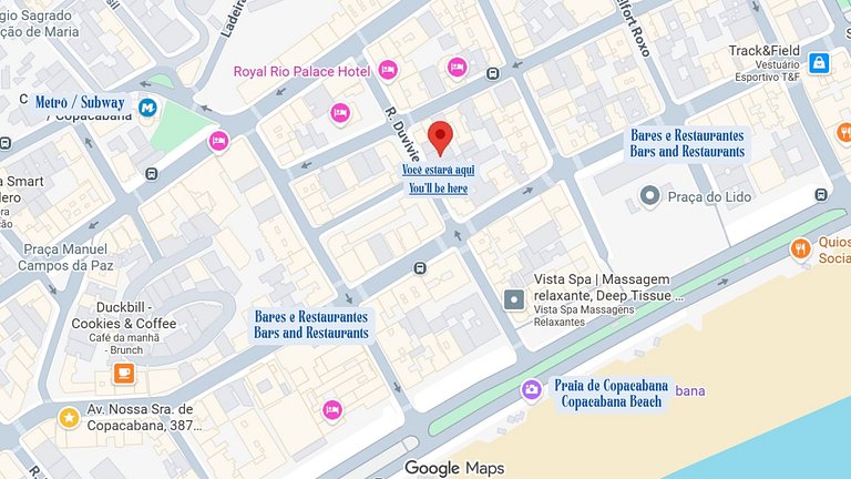 2 quartos perto da Praia de Copacabana