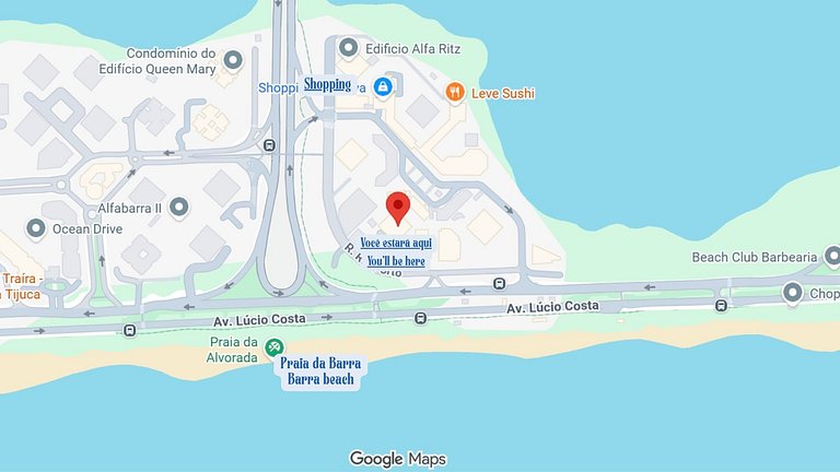 Vista mar na Praia da Barra