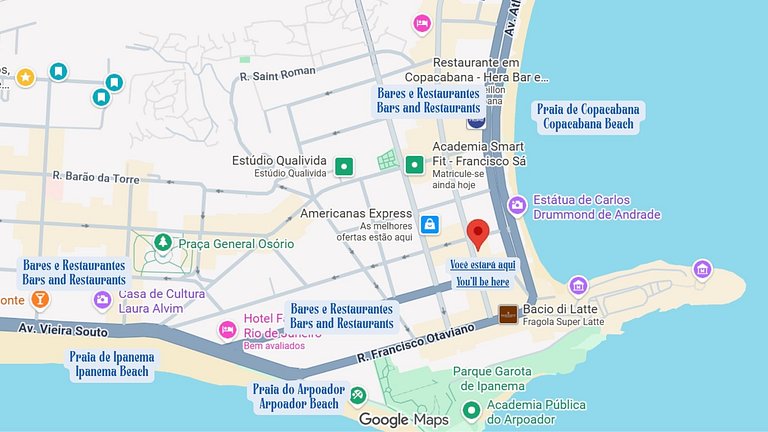 Posto 6, 3 minutos a pé da Praia de Copacabana.