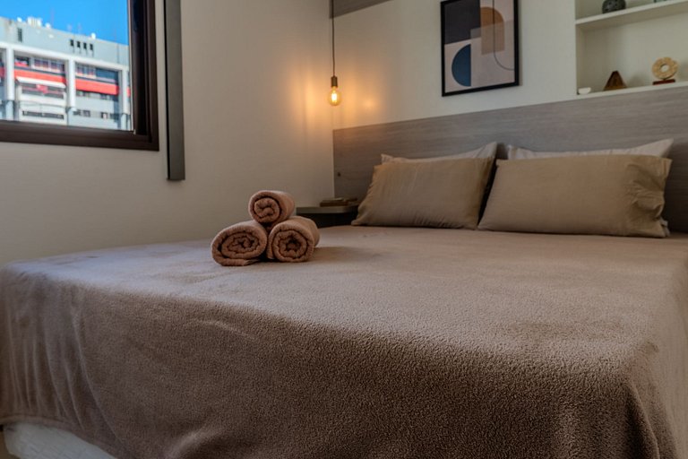 Apartamento completo com lazer e vista na Barra