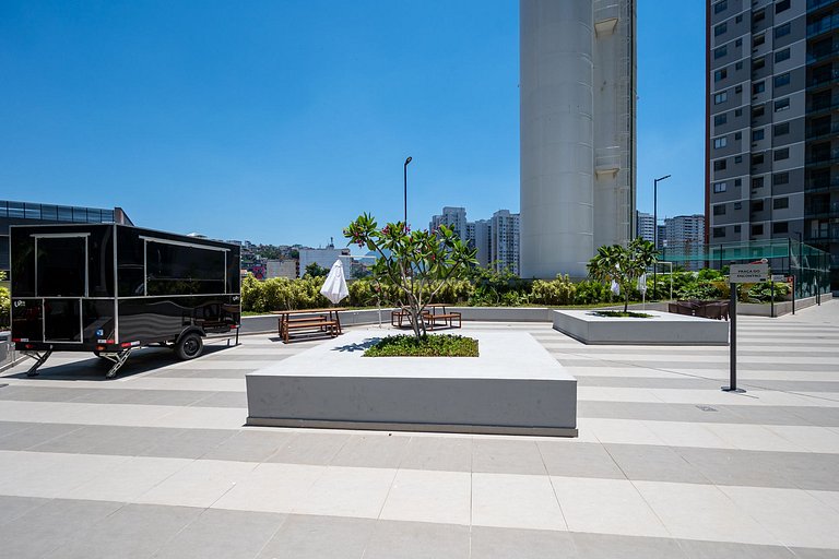 Estudio Porto Maravilha, piscina, sauna, gimnasio.