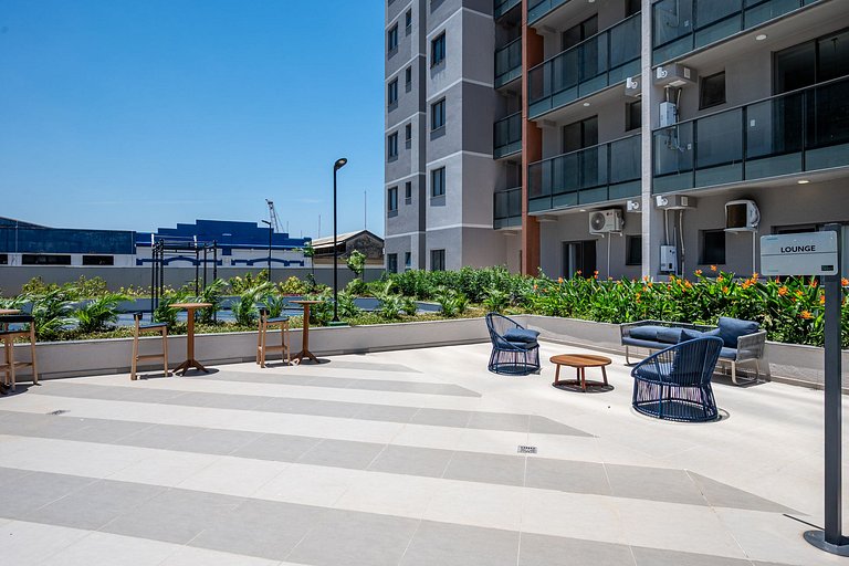 Estudio Porto Maravilha, piscina, sauna, gimnasio.