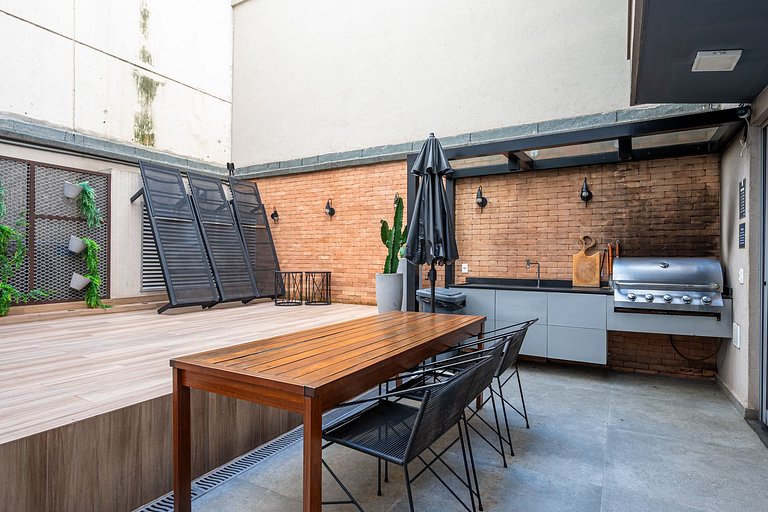 Studio completo com lazer no Centro do Rio