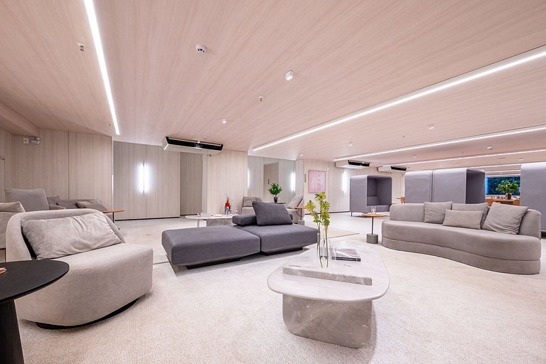 Studio Moderno | Piscina, Academia e Rooftop