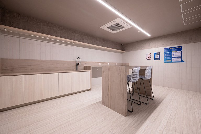 Studio Moderno | Piscina, Academia e Rooftop