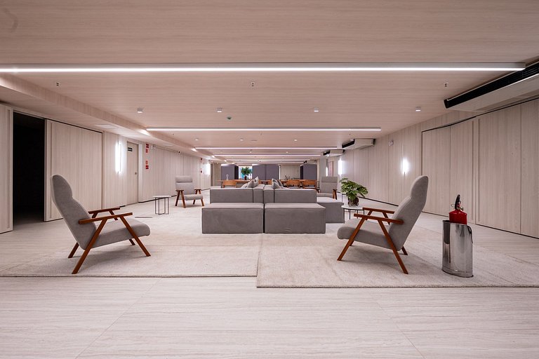 Studio Moderno | Piscina, Academia e Rooftop