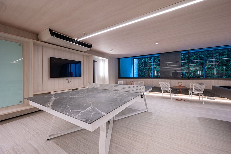 Studio Moderno | Piscina, Academia e Rooftop