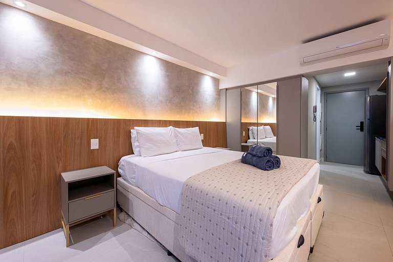 Estudio moderno con piscina, gimnasio,terraza en la azotea