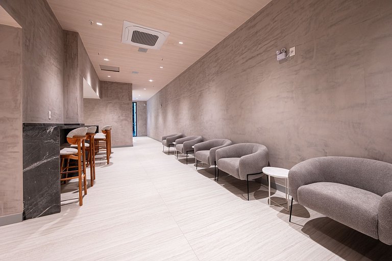 Studio Moderno | Piscina, Academia e Rooftop