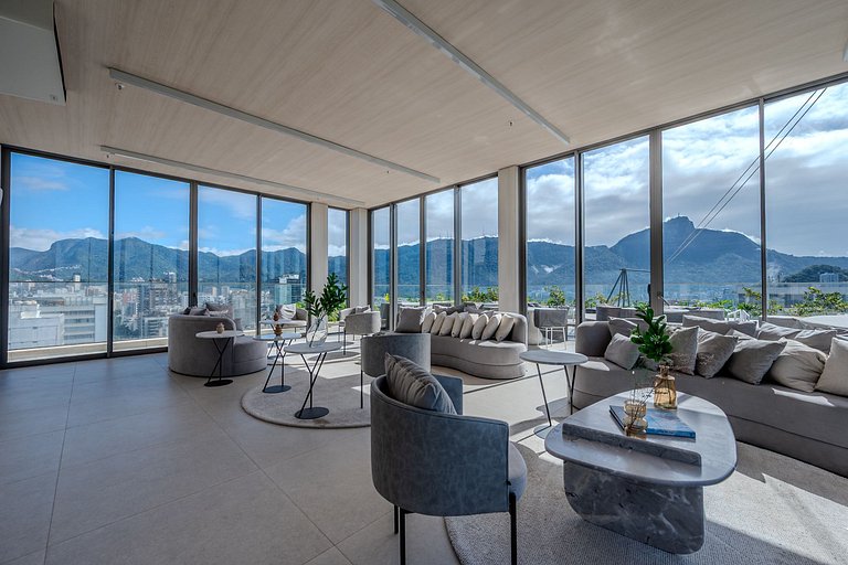 Studio Moderno | Piscina, Academia e Rooftop