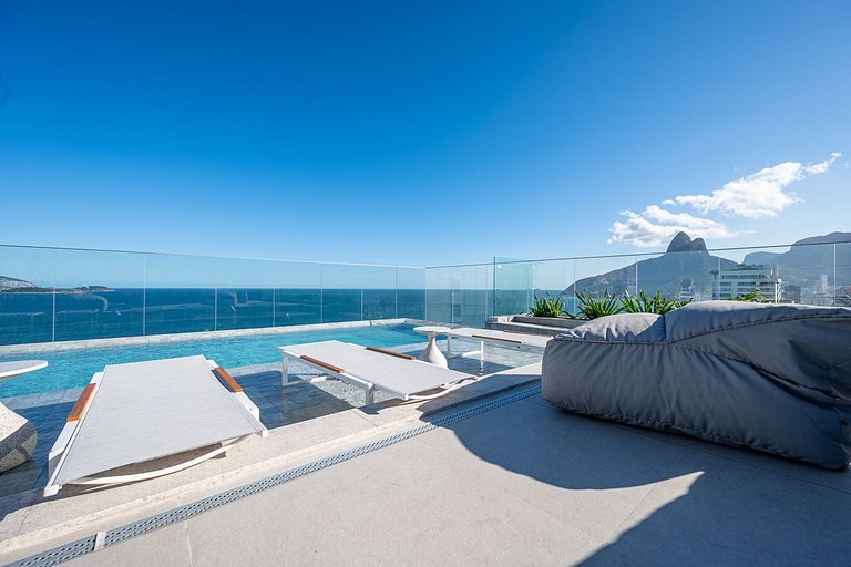 Studio Moderno | Piscina, Academia e Rooftop