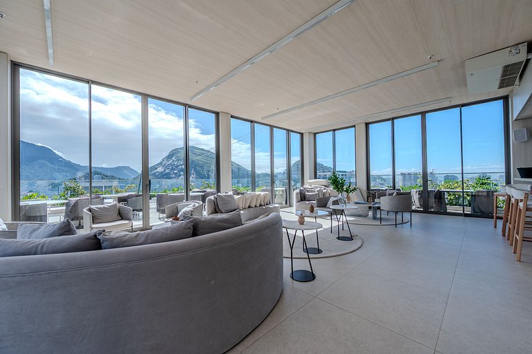 Studio Moderno | Piscina, Academia e Rooftop