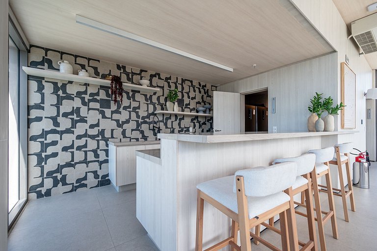Estudio moderno con piscina, gimnasio,terraza en la azotea