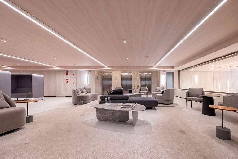 Studio Moderno | Piscina, Academia e Rooftop