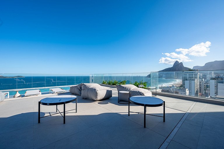 Studio Moderno | Piscina, Academia e Rooftop