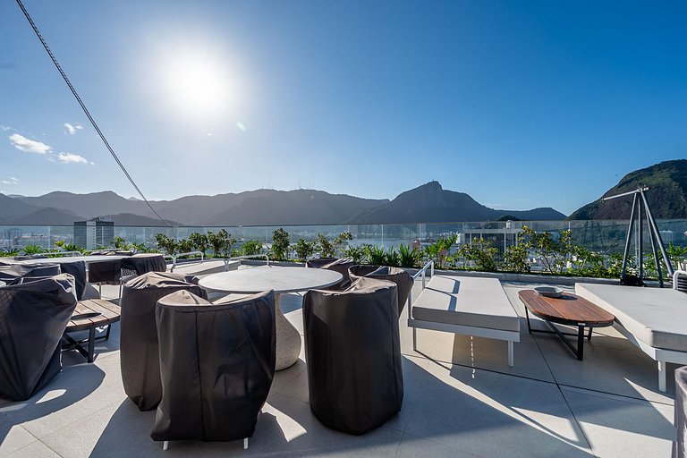 Studio Moderno | Piscina, Academia e Rooftop