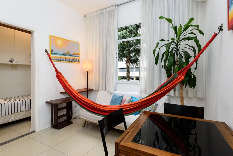 Charmoso apartamento na praia de Ipanema